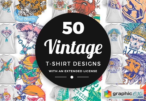 50 Vintage T-shirt Designs