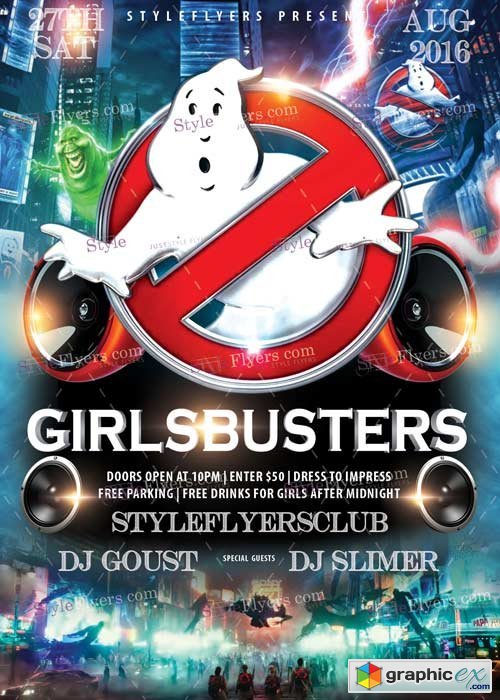 Girlsbusters V1 PSD Flyer Template