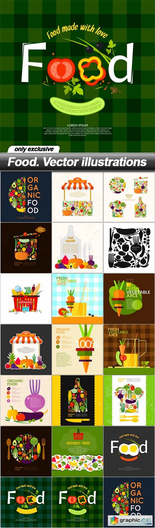 Food. Vector illustrations - 20 EPS