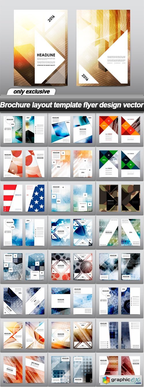 Brochure layout template flyer design vector - 25 EPS
