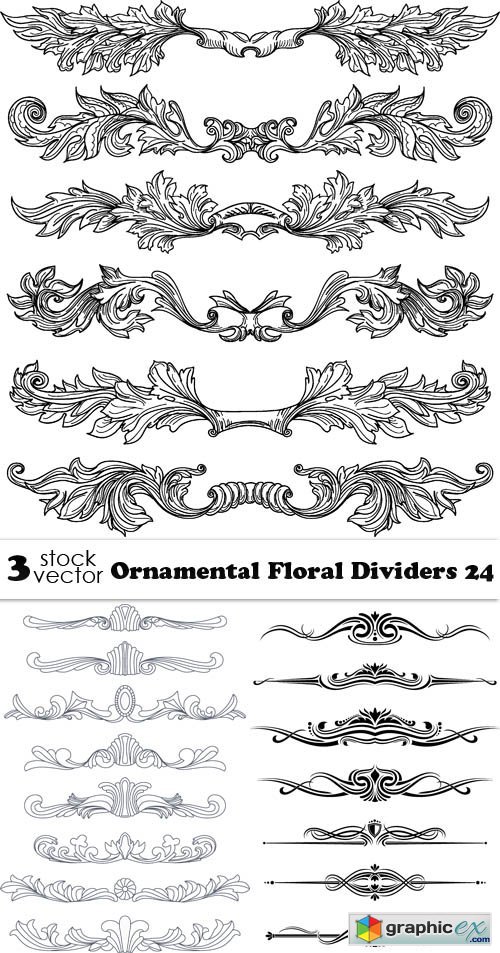 Ornamental Floral Dividers 24