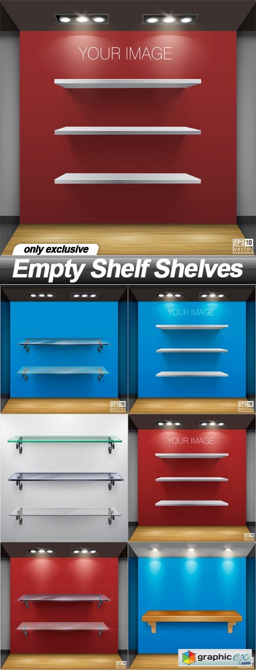 Empty Shelf Shelves - 6 EPS