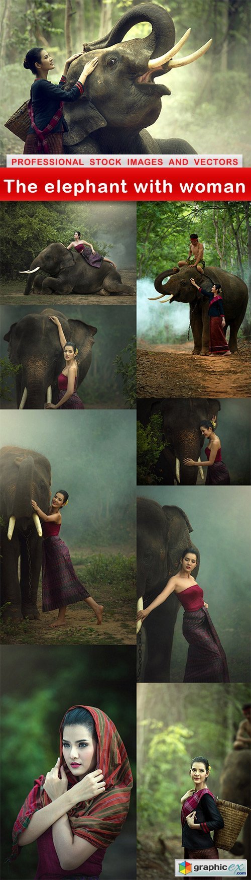 The elephant with woman - 9 UHQ JPEG