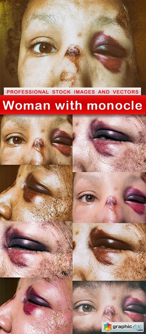 Woman with monocle - 9 UHQ JPEG