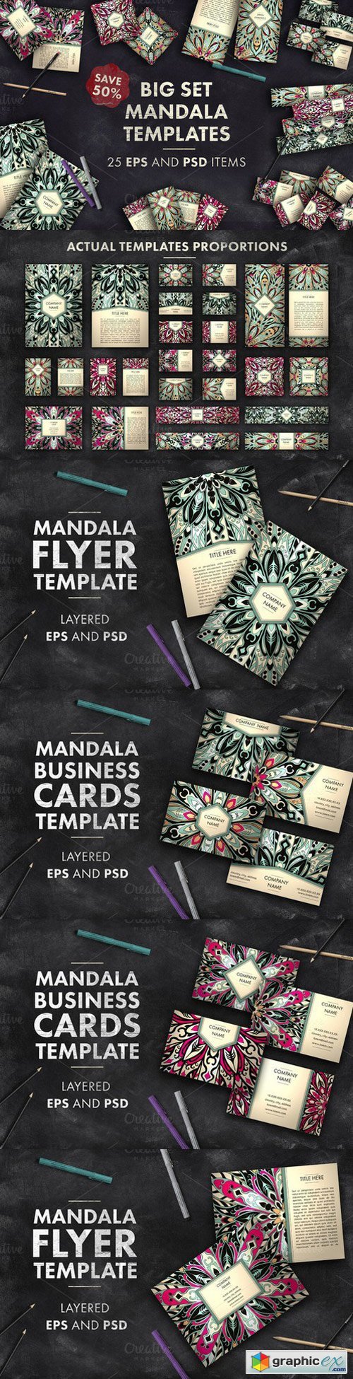 Big set mandala templates 02