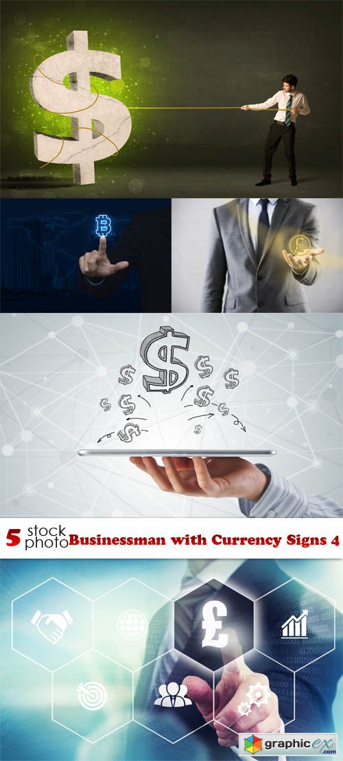 Businessman with Currency Signs 4