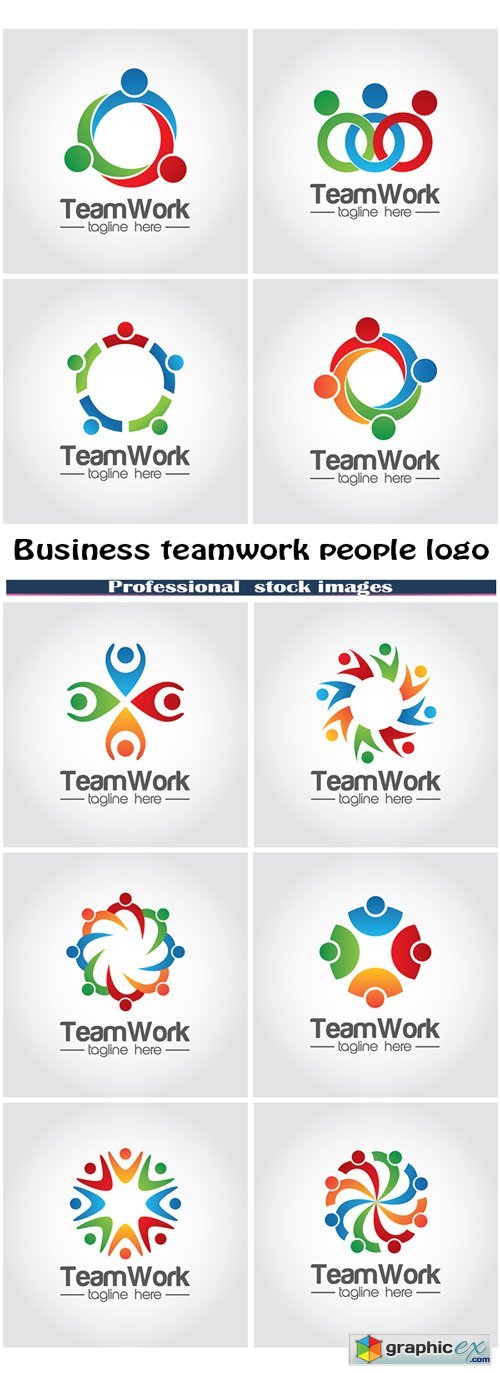 Business teamwork people logo