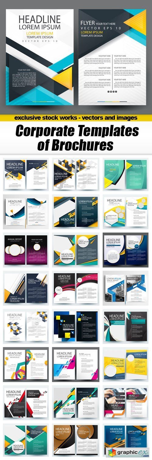 Corporate Templates of Brochures - 25xEPS
