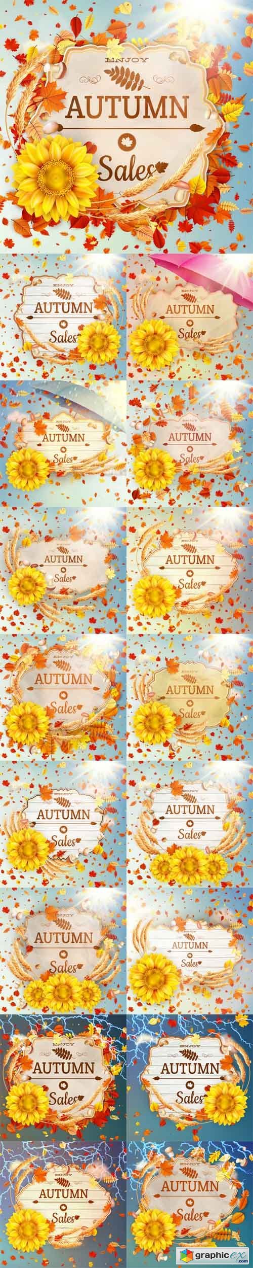 Background on a Theme of Autumn.Sale 3