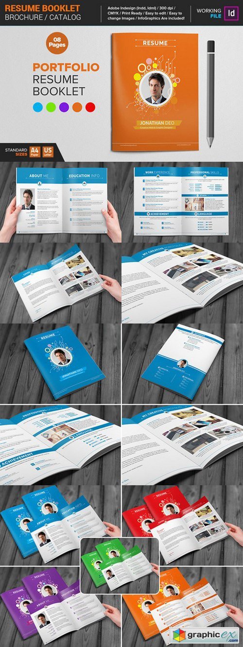 Resume Booklet Template