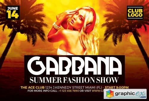 Summer Fashion Show Flyer Template