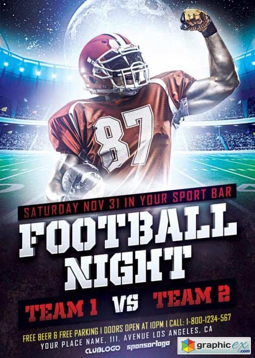 Football Sports V8 Flyer Template