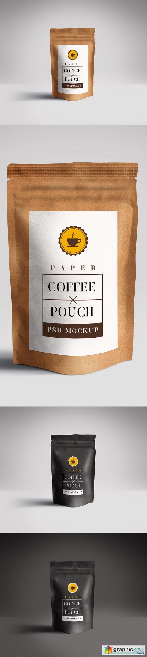 Paper Pouch Packaging Mockup PSD