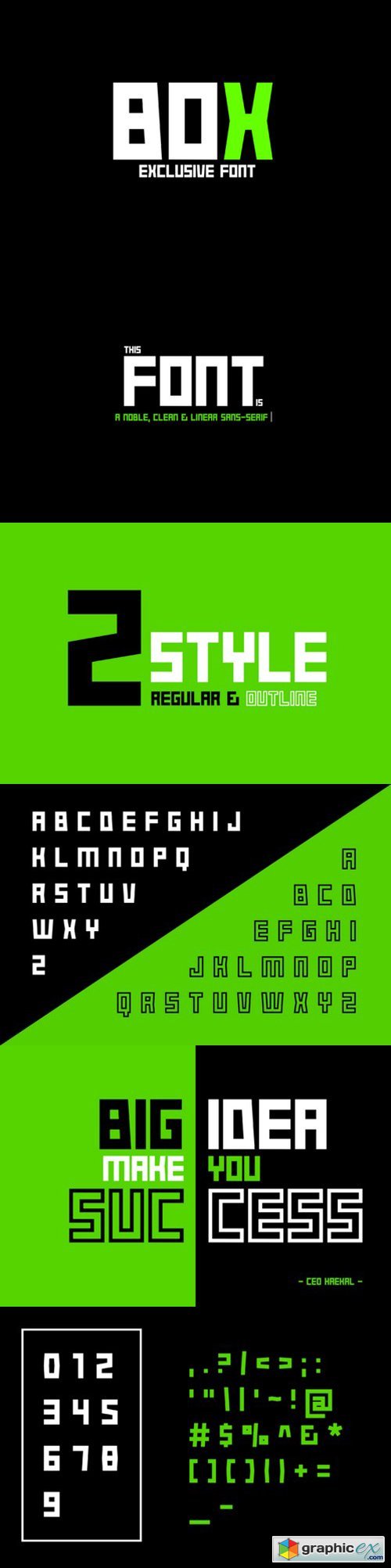 Box Typeface Font