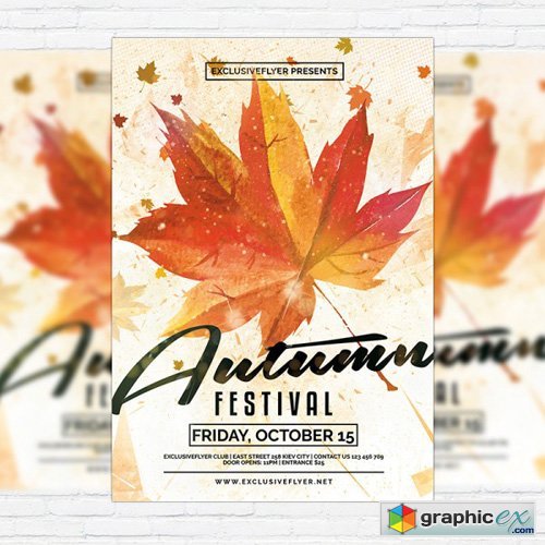 Autumn Festival Vol.2  Flyer Template + Facebook Cover