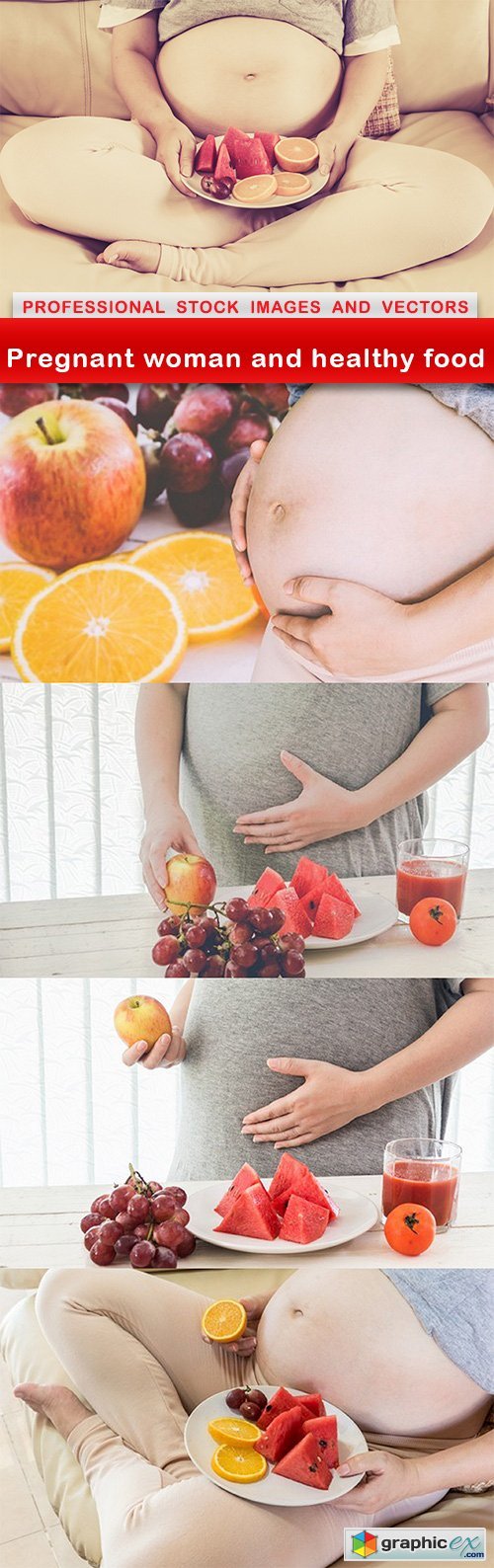 Pregnant woman and healthy food - 5 UHQ JPEG