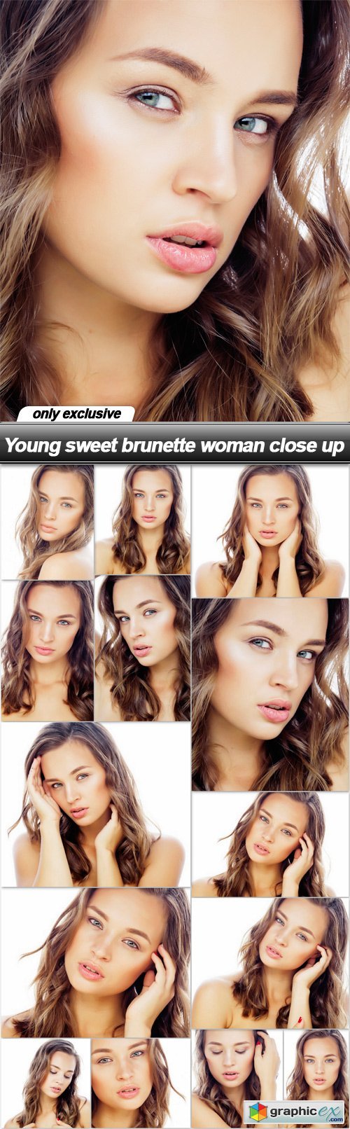 Young sweet brunette woman close up - 14 UHQ JPEG