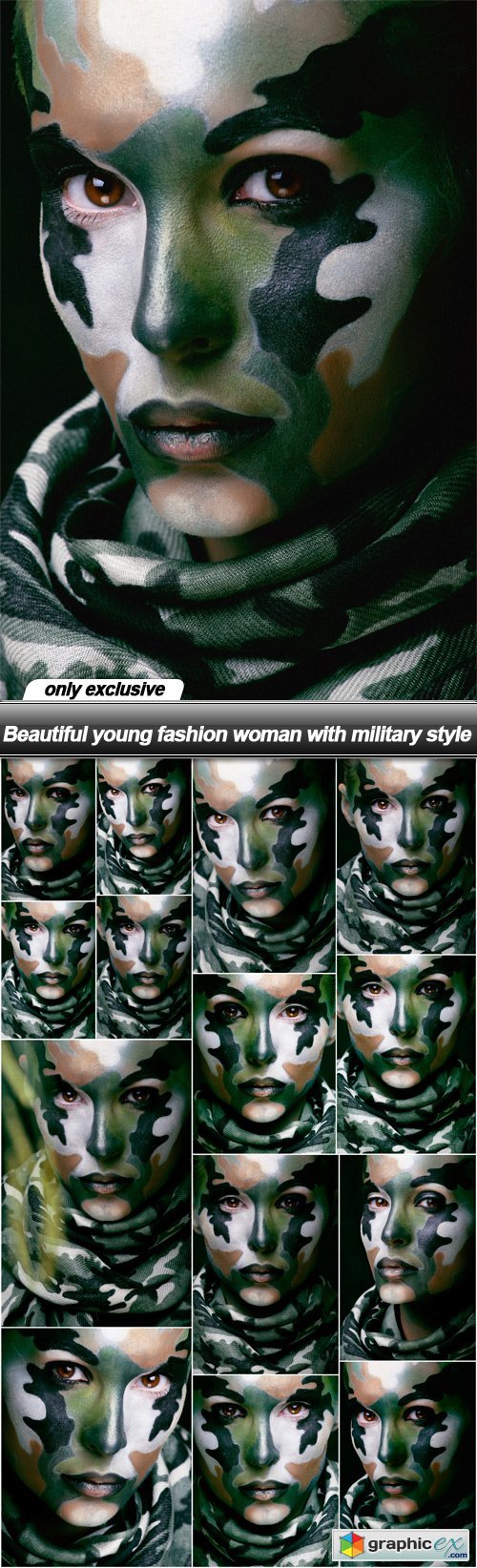 Beautiful young fashion woman with military style - 14 UHQ JPEG