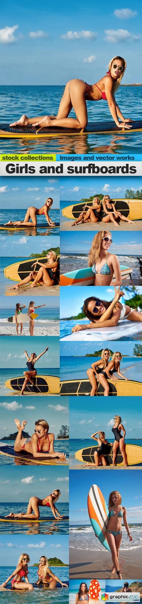 Girls and surfboards, 15 x UHQ JPEG
