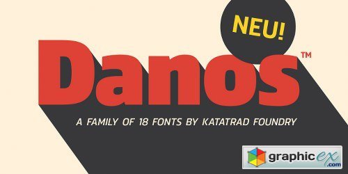 Danos Font Family - 19 Fonts
