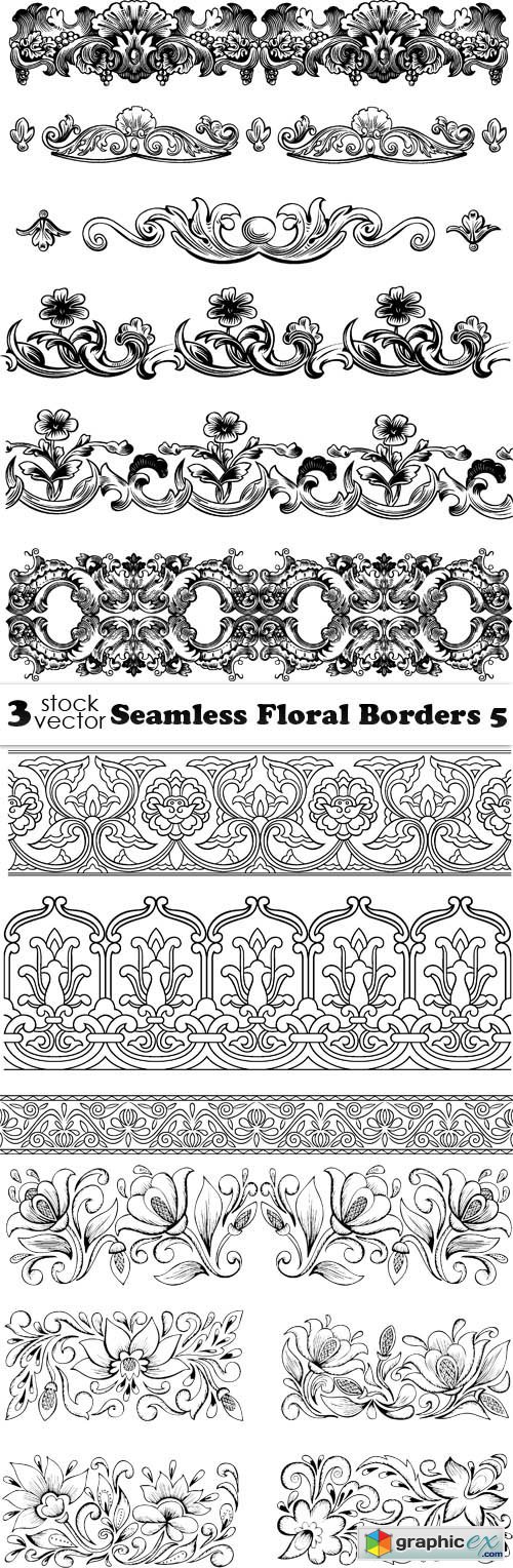 Seamless Floral Borders 5