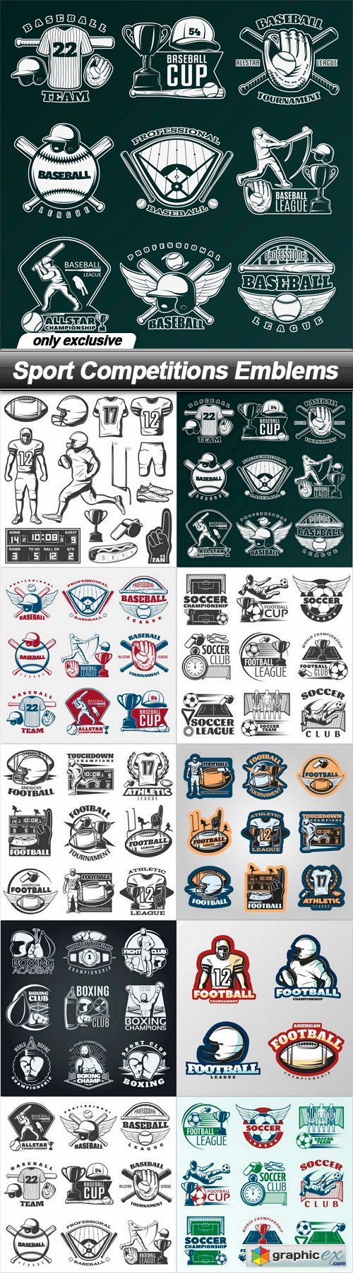 Sport Competitions Emblems - 10 EPS