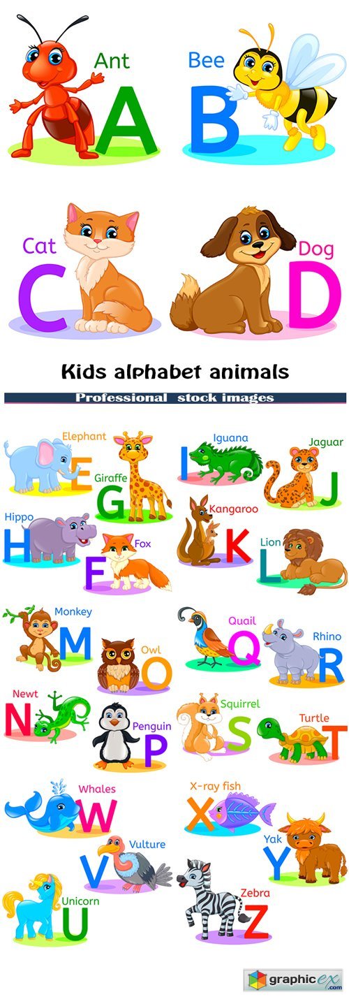 Kids alphabet animals