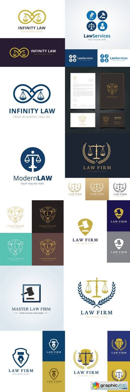 Law Firm, Law Office, Lawyer Services Logo