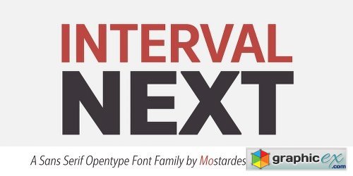 Interval Next Font family - 64 Fonts