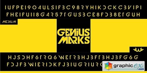 Genius Marks Font Family - 3 Fonts