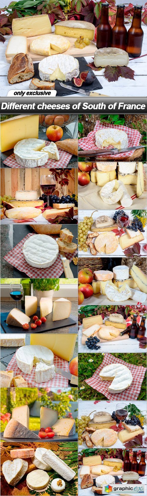 Different cheeses of South of France - 15 UHQ JPEG