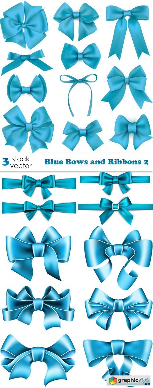 Blue Bows and Ribbons 2