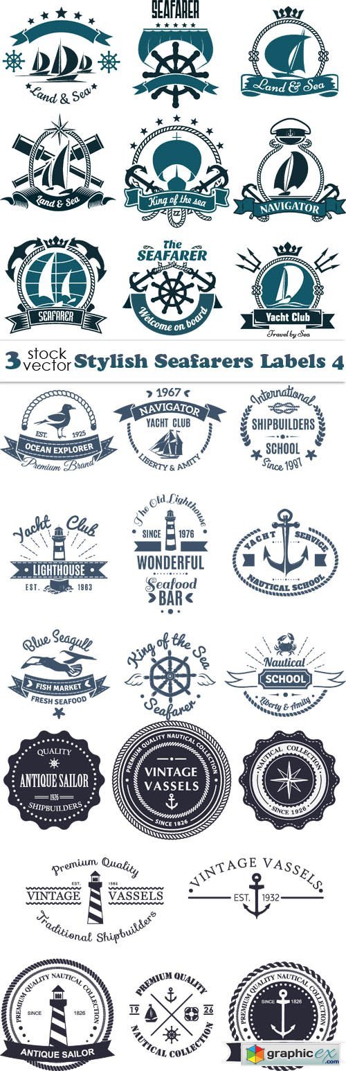 Stylish Seafarers Labels 4