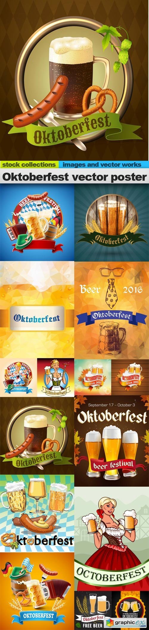Oktoberfest vector poster, 15 x EPS