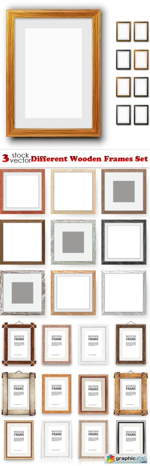Different Wooden Frames Set