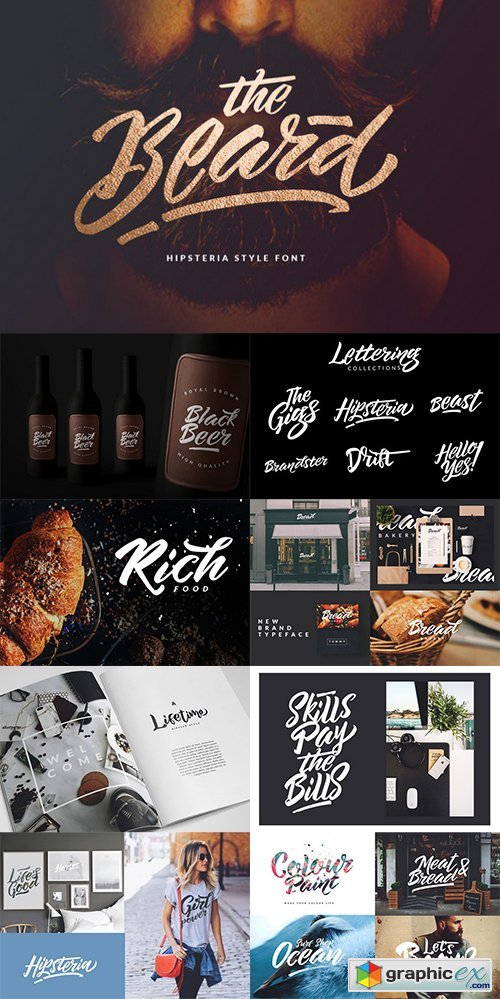 The Beard - Branded Typeface + Extras