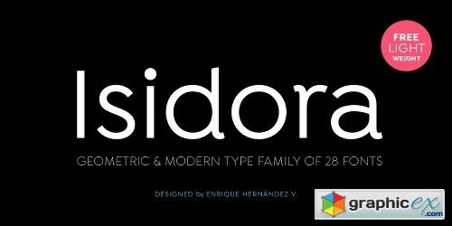 Isidora Font Family 28 Fonts