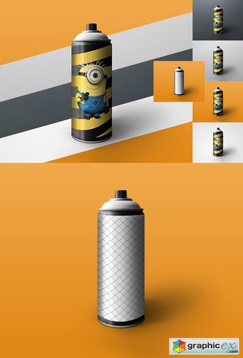 Spray Can Mock-up tin of paint