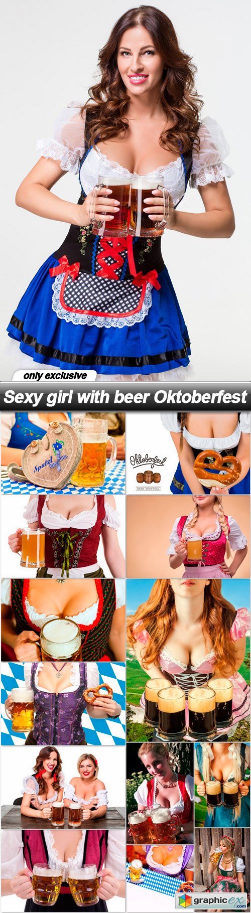 Sexy girl with beer Oktoberfest - 14 UHQ JPEG