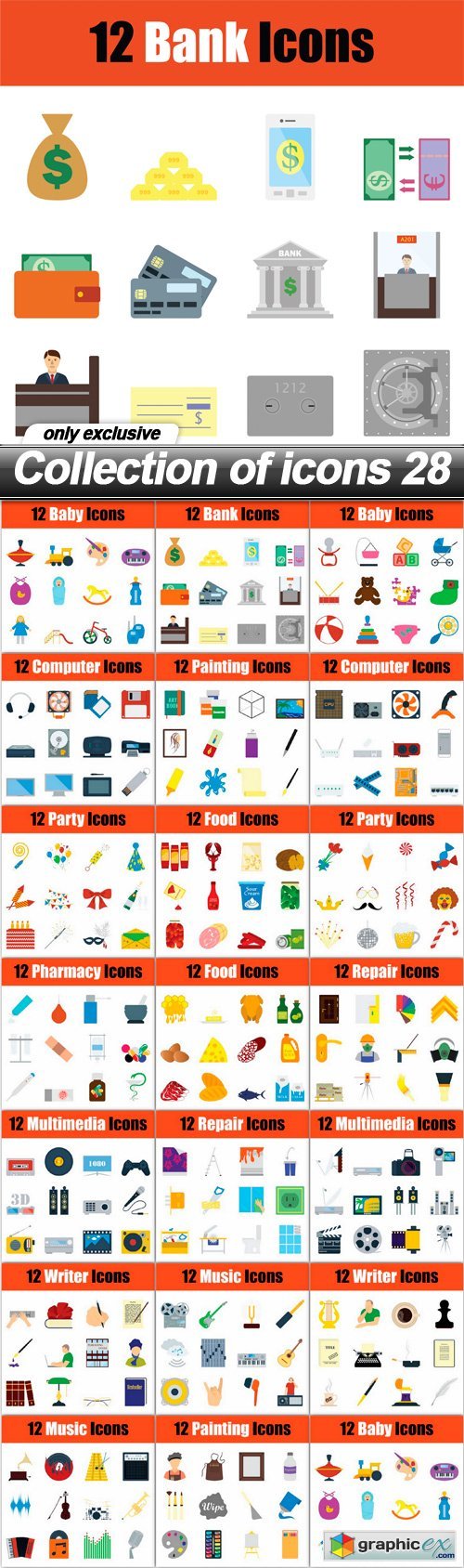 Collection of icons 28 - 20 EPS