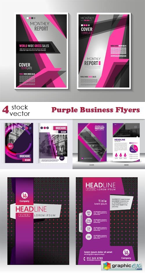 Purple Business Flyers