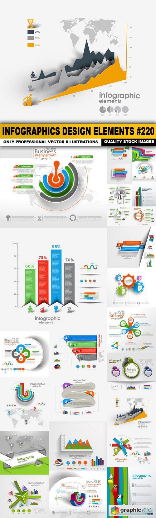 Infographics Design Elements #220 - 25 Vector