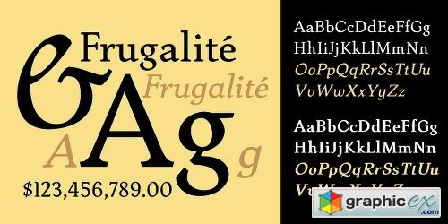Frugality Font Family - 4 Font