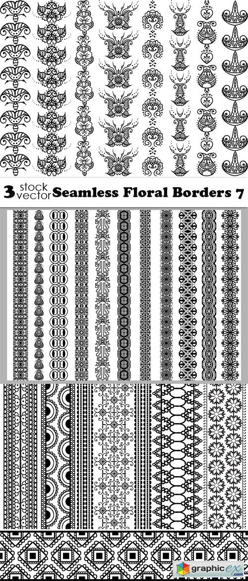 Seamless Floral Borders 7