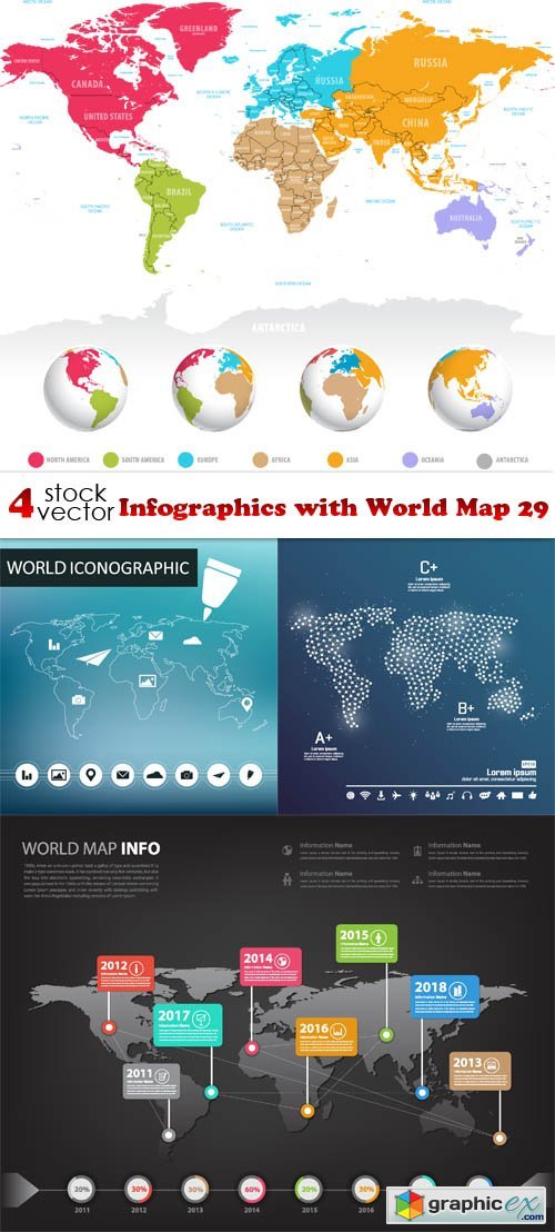 Infographics with World Map 29