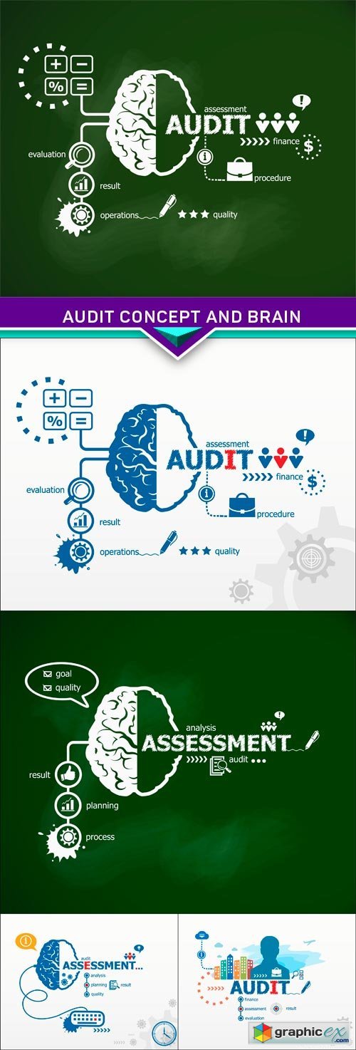 Audit concept and brain 5X EPS