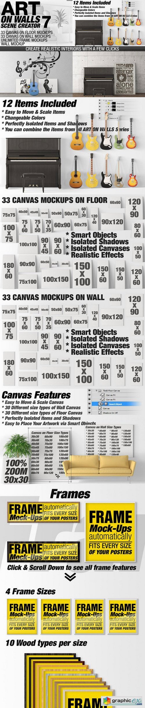 Canvas Mockups - Frames Mockups v 7