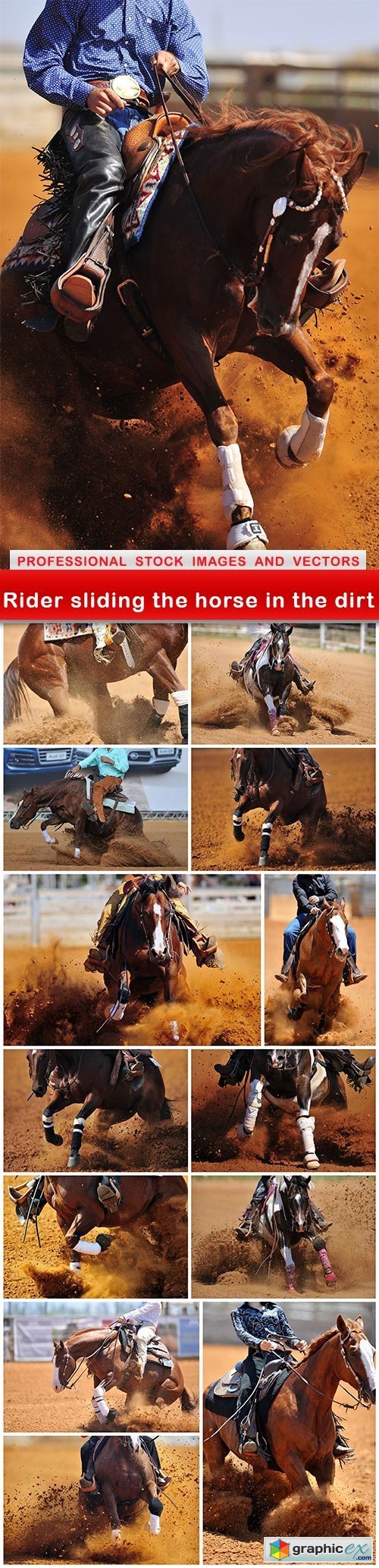 Rider sliding the horse in the dirt - 14 UHQ JPEG