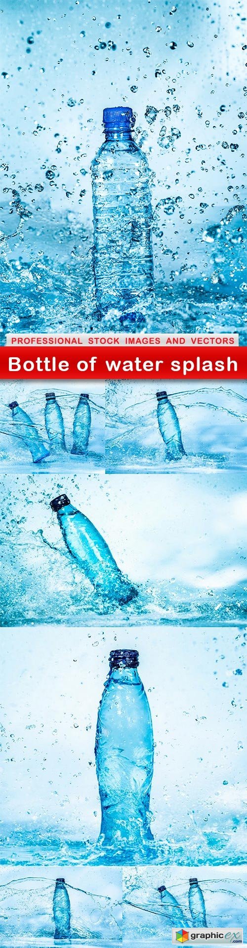 Bottle of water splash - 7 UHQ JPEG