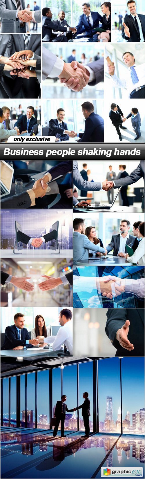 Business people shaking hands - 10 UHQ JPEG